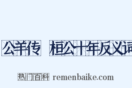 公羊传·桓公十年反义词是什么意思的图片
